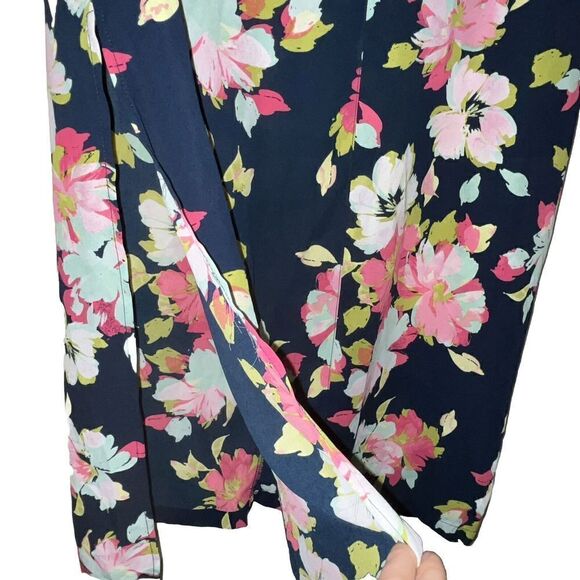 Kut from the Kloth Mindy Floral Maxi Skirt Women's 0P Side Slit Boho Hippie - Picture 3 of 13